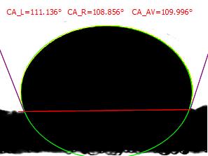 「水滴角测量仪」实现可在昏暗模糊背景下的准确测量接触角值的目的
